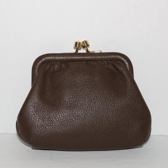 Dooney & Bourke Accessories - Vintage Dooney & Bourke Brown Leather Small Frame Coin Purse